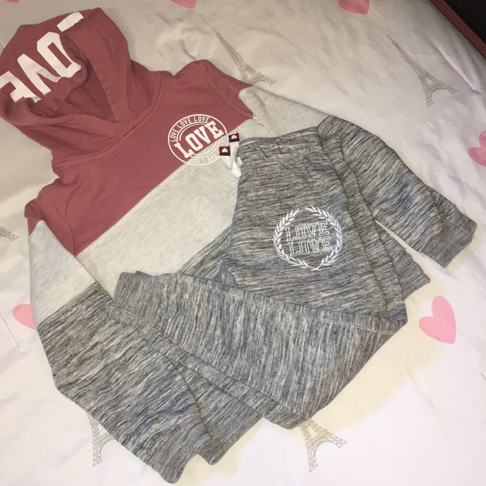 reflex girls  hoodie and pants girls set